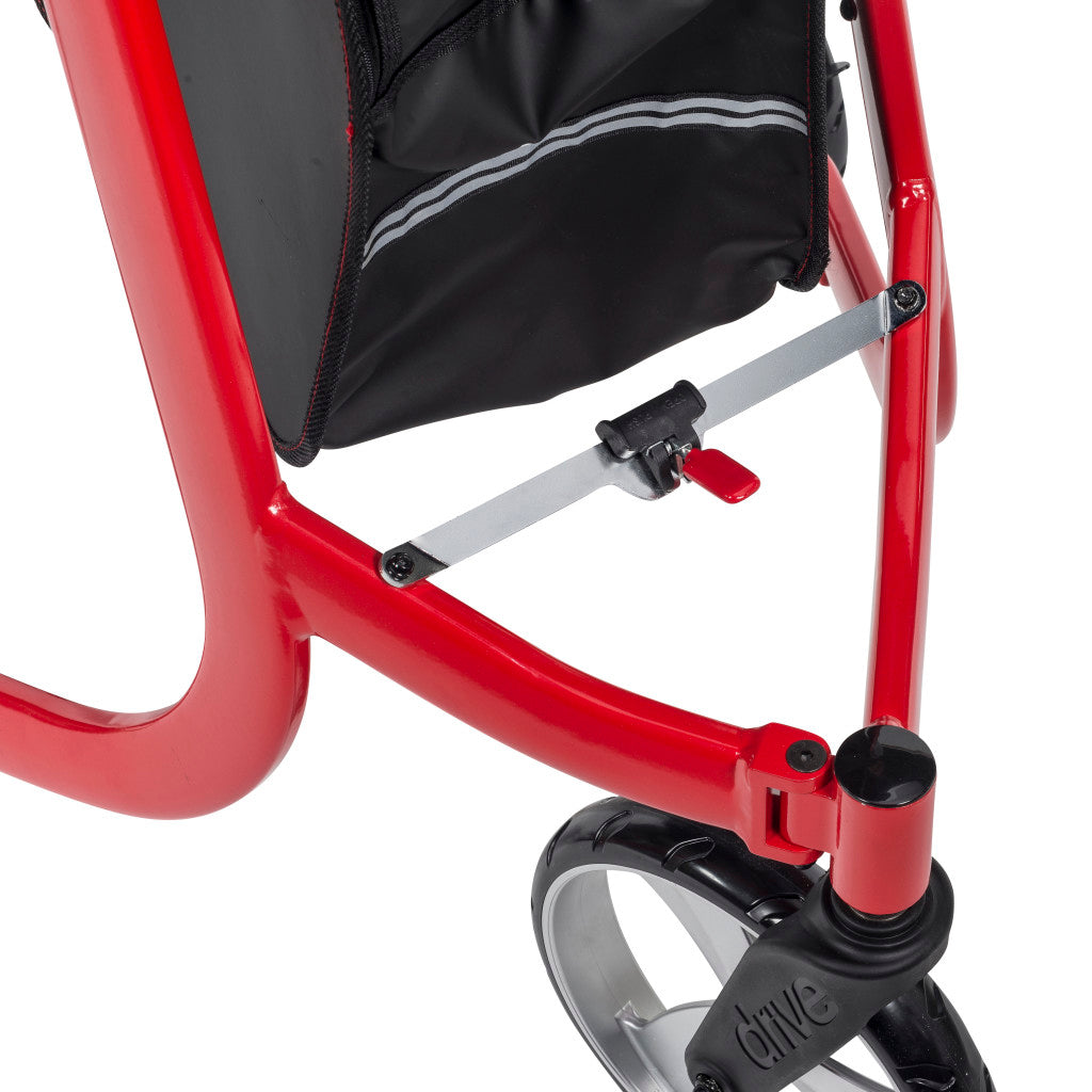 Close-up of the Nitro rollator frame brace and storage pouch