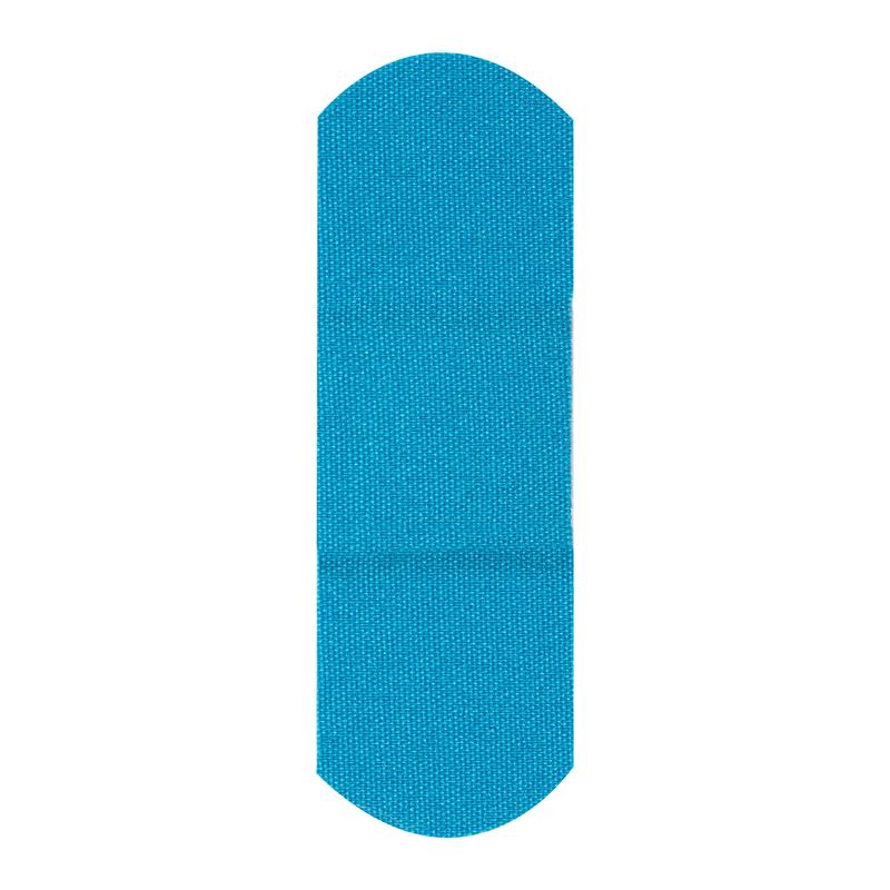 American® White Cross Blue Metal Detectable Adhesive Strip Blue 1" x 3" Box of 100