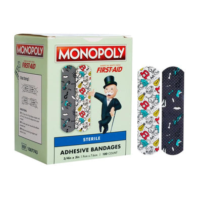 American® White Cross Kid Design Monopoly ¾" x 3" Box of 100