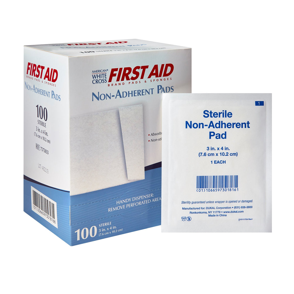 American® White Cross Nonadherent Dressing 2" x 3" 1 Each