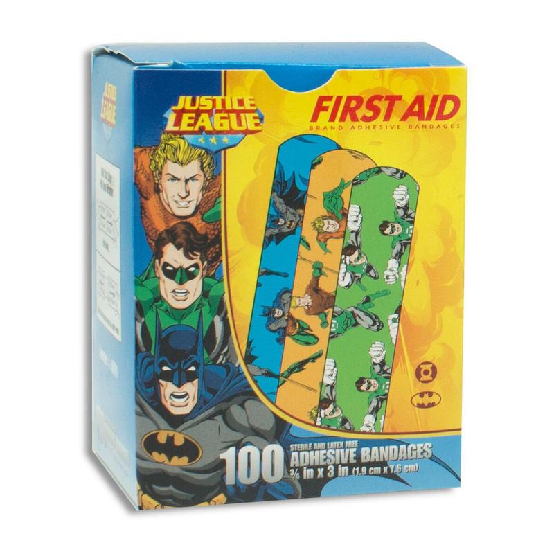 American® White Cross Stat Strip® Kid Design Antman / Hulk / Black Widow ¾" x 3" Box of 100