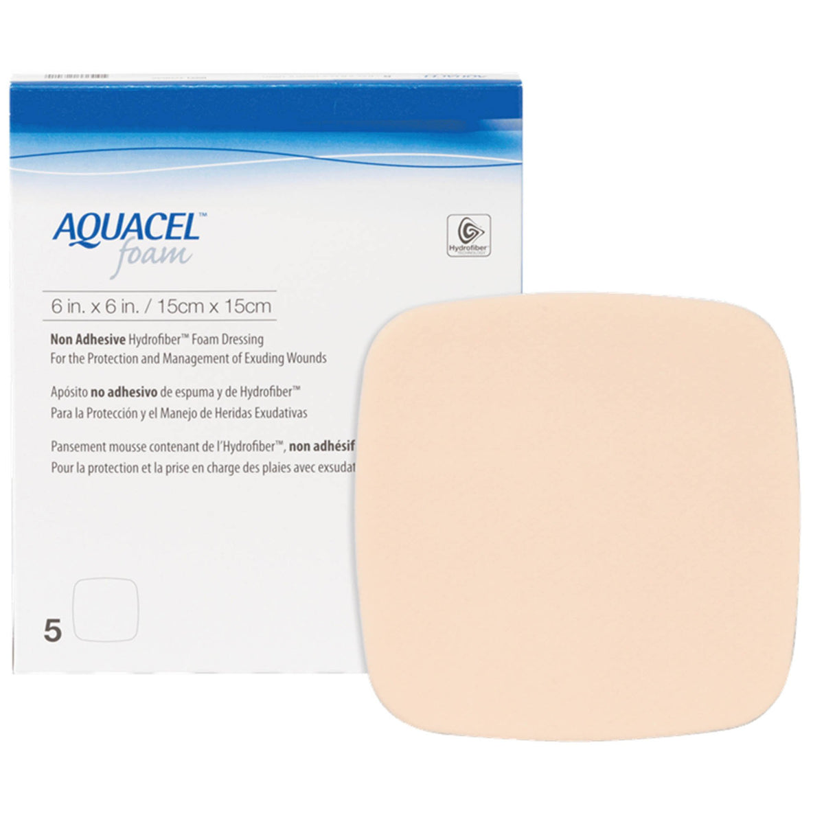 Aquacel Nonadhesive without Border Foam Dressing 4" x 4" 1 Each
