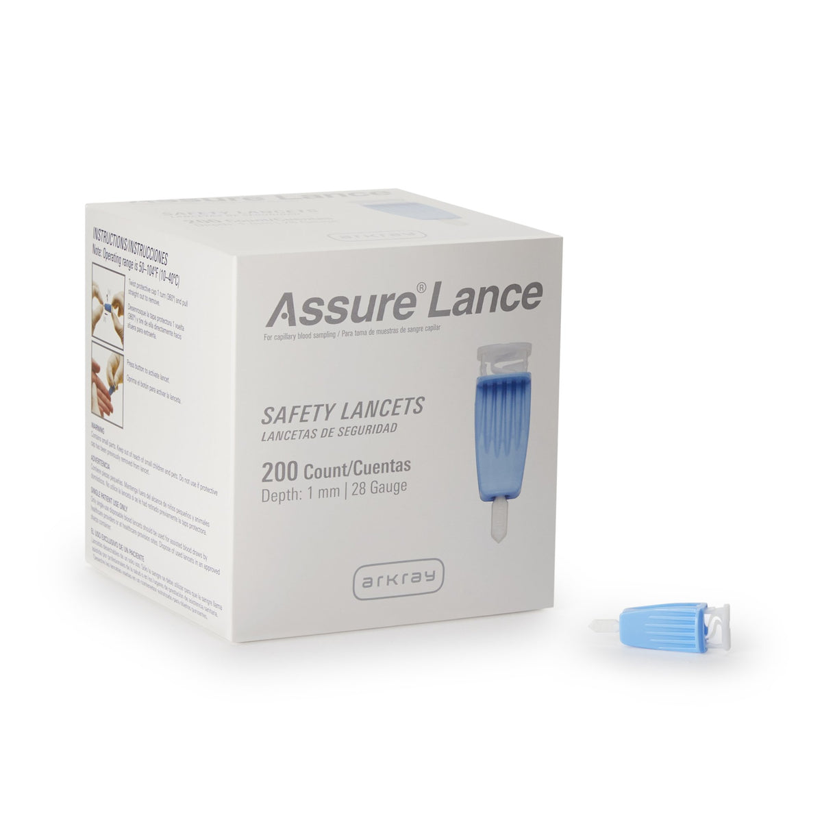 Assure® Lance Safety Lancet 21 Gauge Box of 100