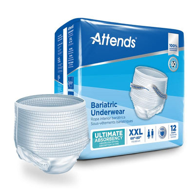 Attends® Bariatric Underwear 2XL Bag of 12