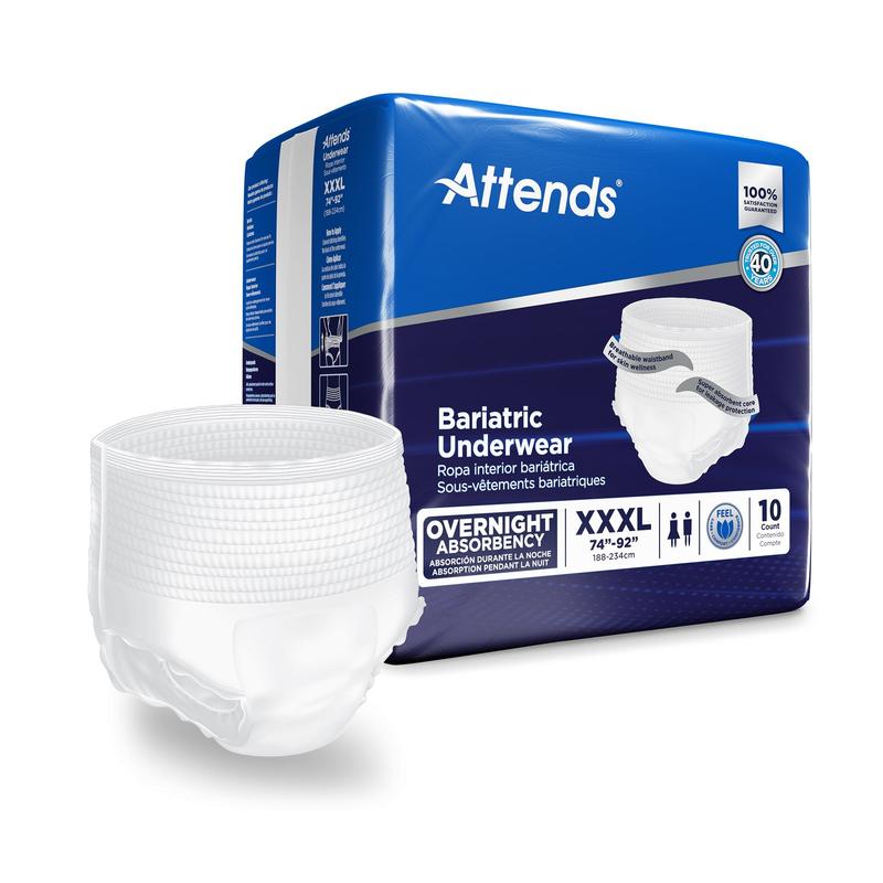 Attends® Bariatric Underwear 2XL Bag of 12