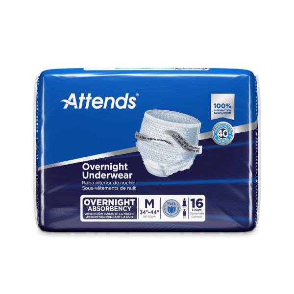 Attends® Overnight Underwear M Bag of 16