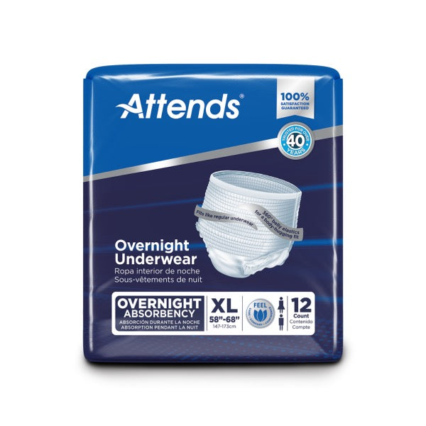 Attends® Overnight Underwear M Bag of 16