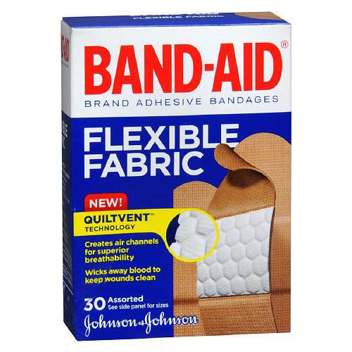 Band-Aid® Flexible Fabric Tan Adhesive Strip Tan 1" x 3" 1 Each