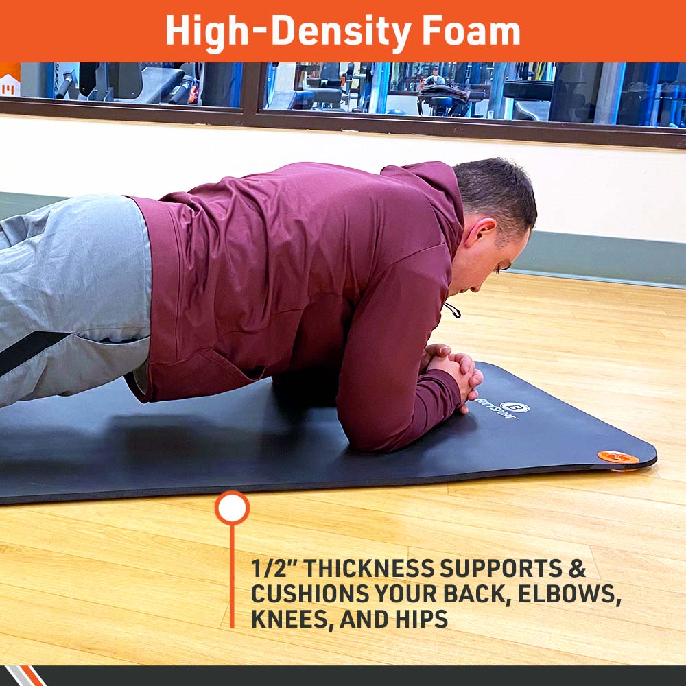 Body Sport® TPE Exercise Mat - Black 56"