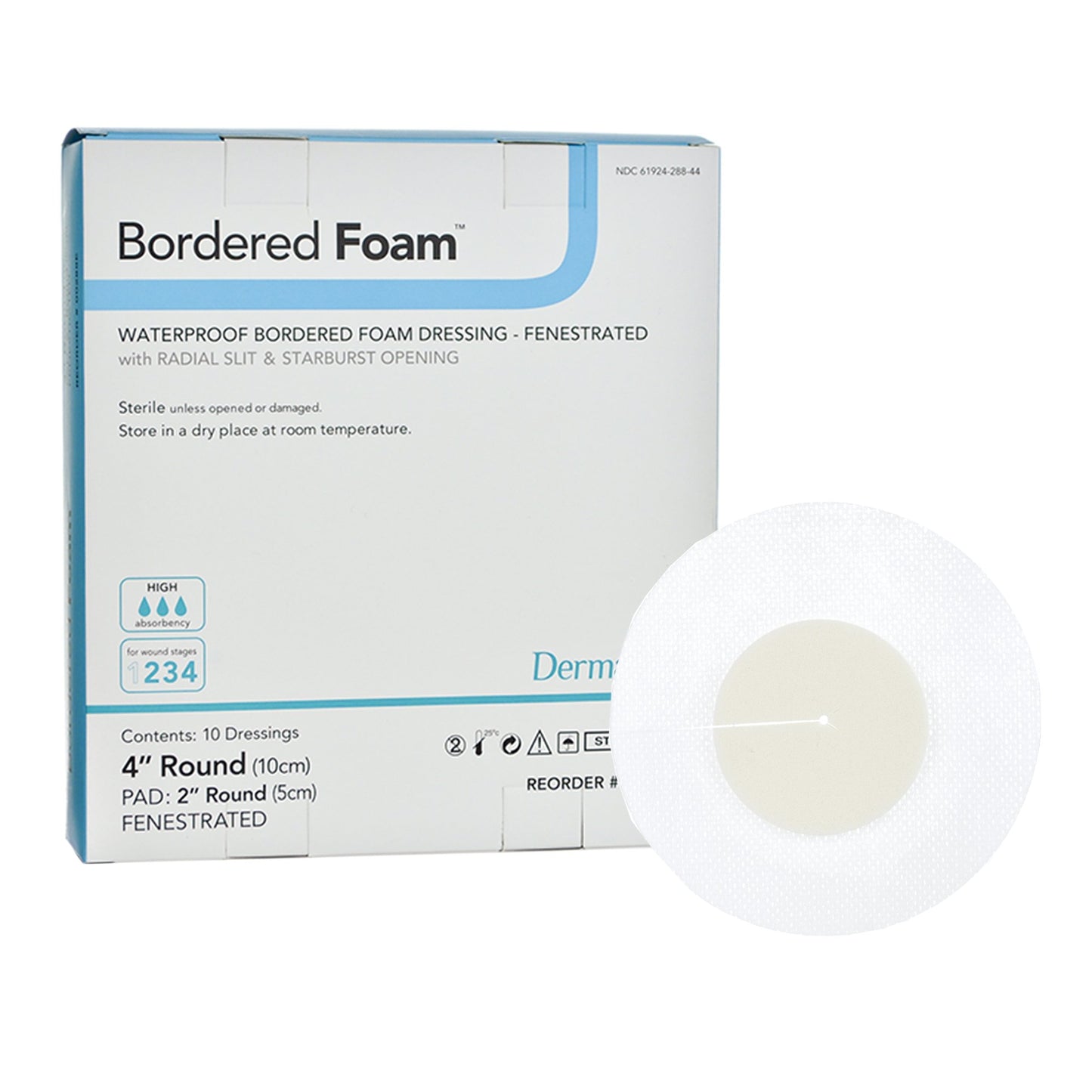 BorderedFoam® Adhesive with Border Foam Dressing 6" x 6" 1 Each