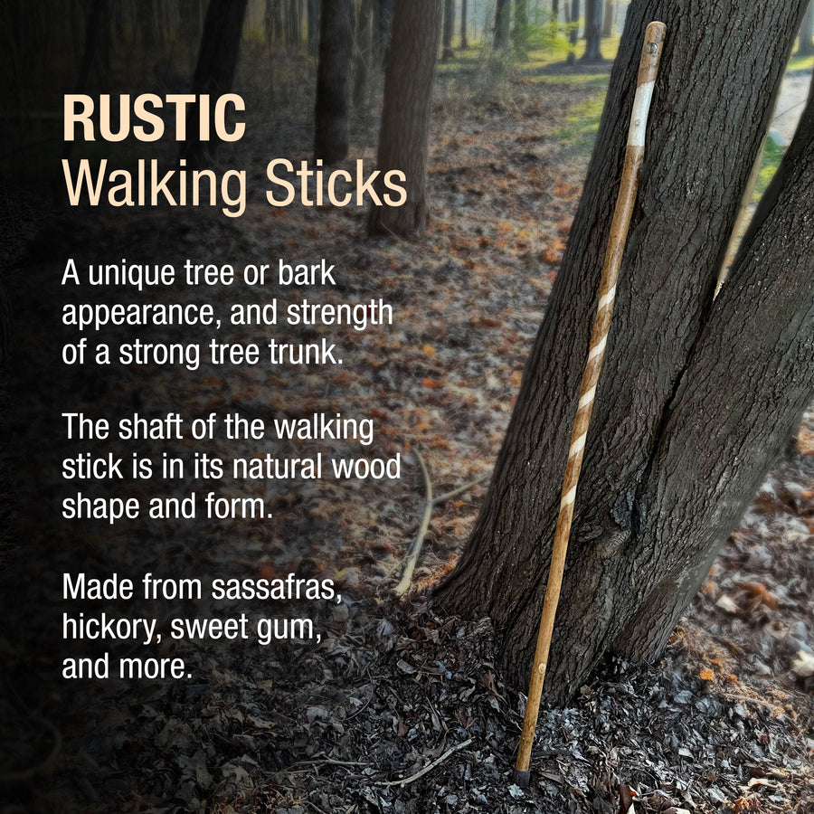 Brazos™ Assorted Hardwood Rustic Walking Stick American Hardwood 41"