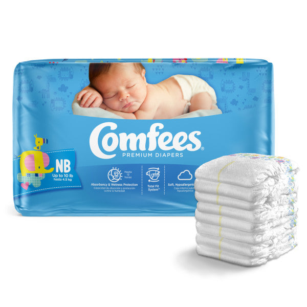 Comfees® Baby Diapers Up to 10 lbs. Bag of 42