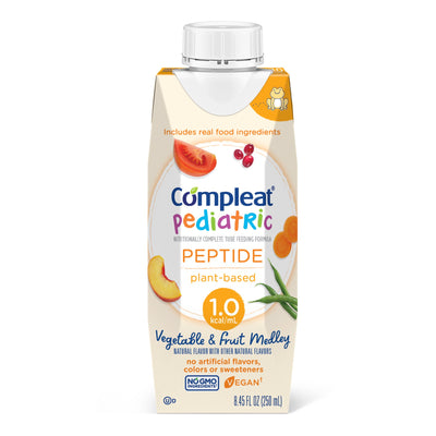 Compleat® Pediatric Nutritionally Complete Peptide Plant-Based Tube Feeding Formula Case of 24