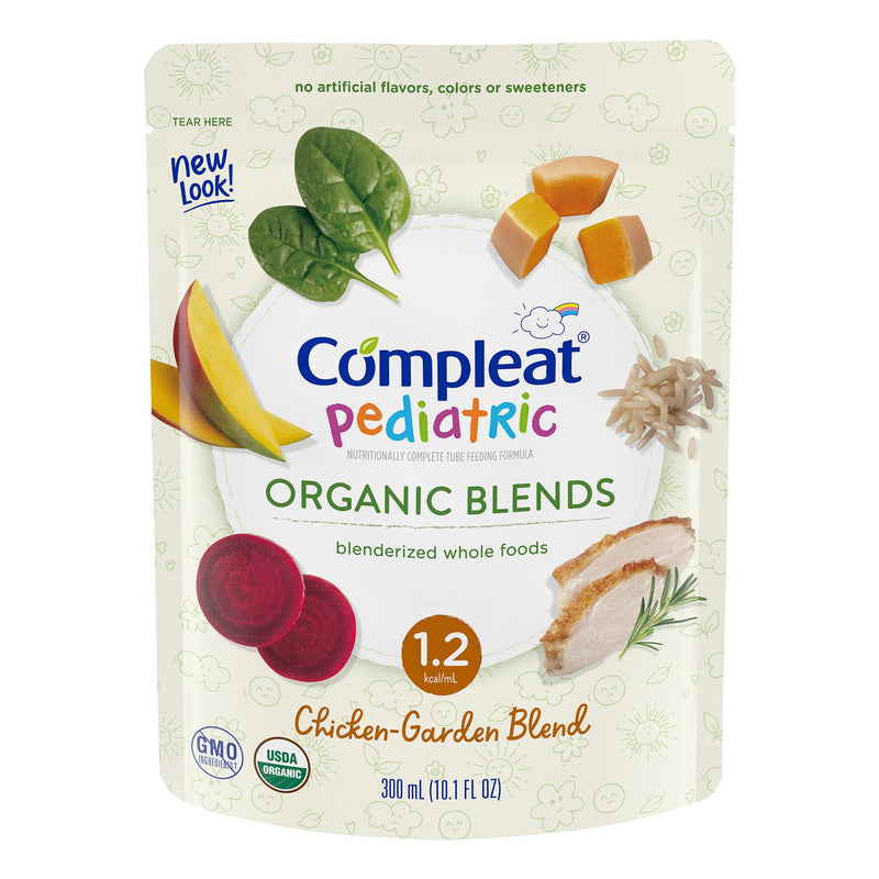 Compleat® Pediatric Organic Blends Tube Feeding Formula Chicken-Garden Case of 24