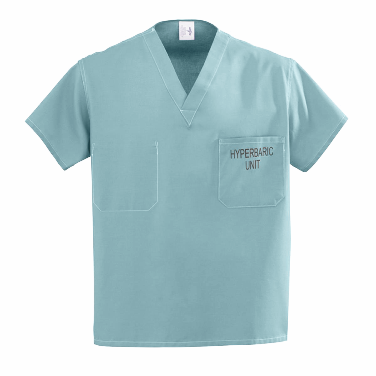 Medline 100% Cotton Hyperbaric Scrub Tops Ceil Blue S