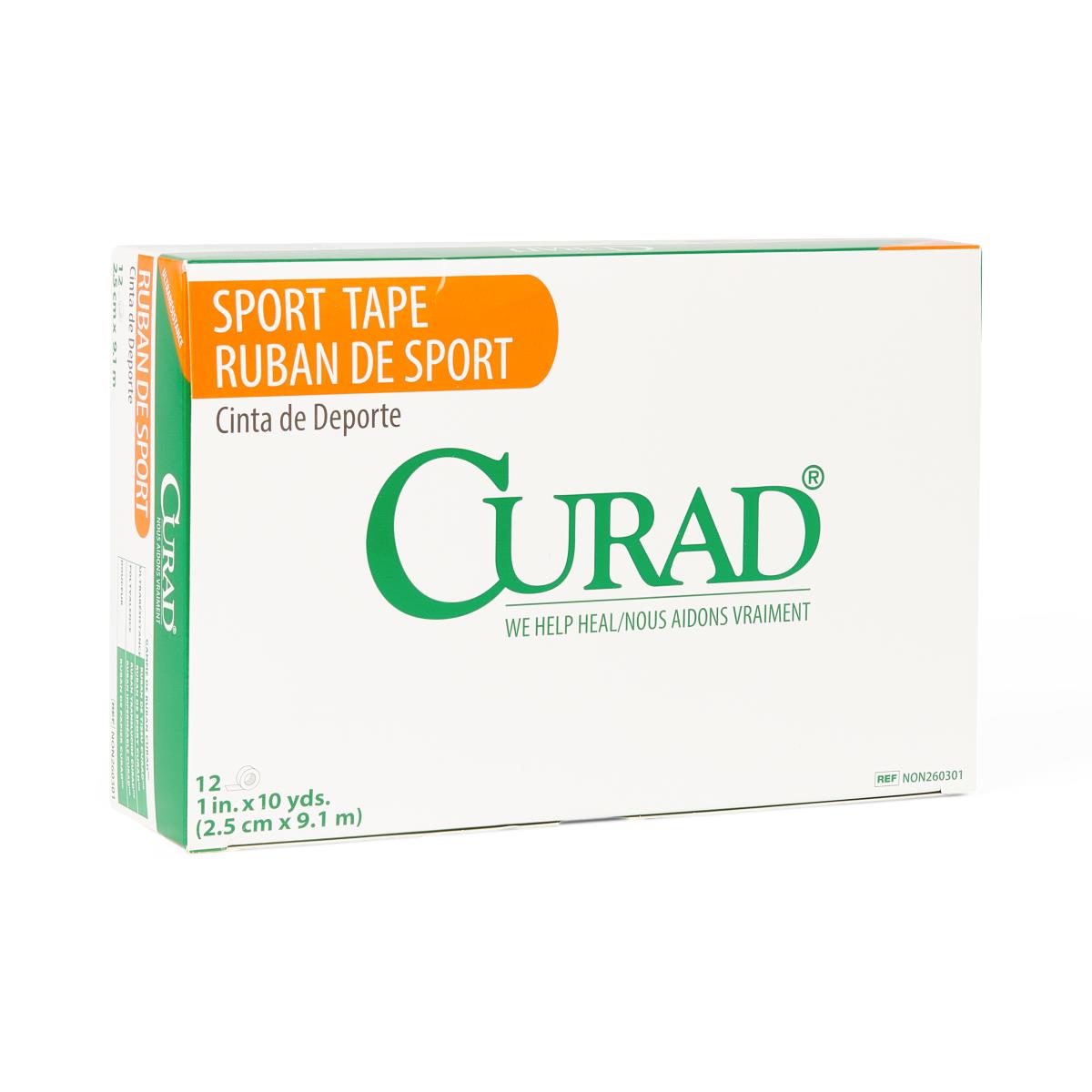 CURAD Ortho-Porous Sports Adhesive Tape 1" x 10 Yards Each