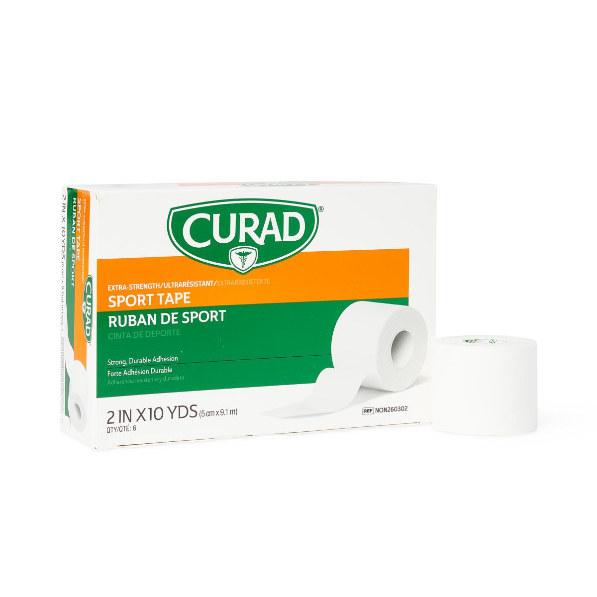 CURAD Ortho-Porous Sports Adhesive Tape 1" x 10 Yards Each