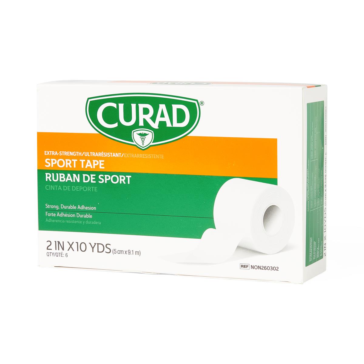 CURAD Ortho-Porous Sports Adhesive Tape 1" x 10 Yards Each