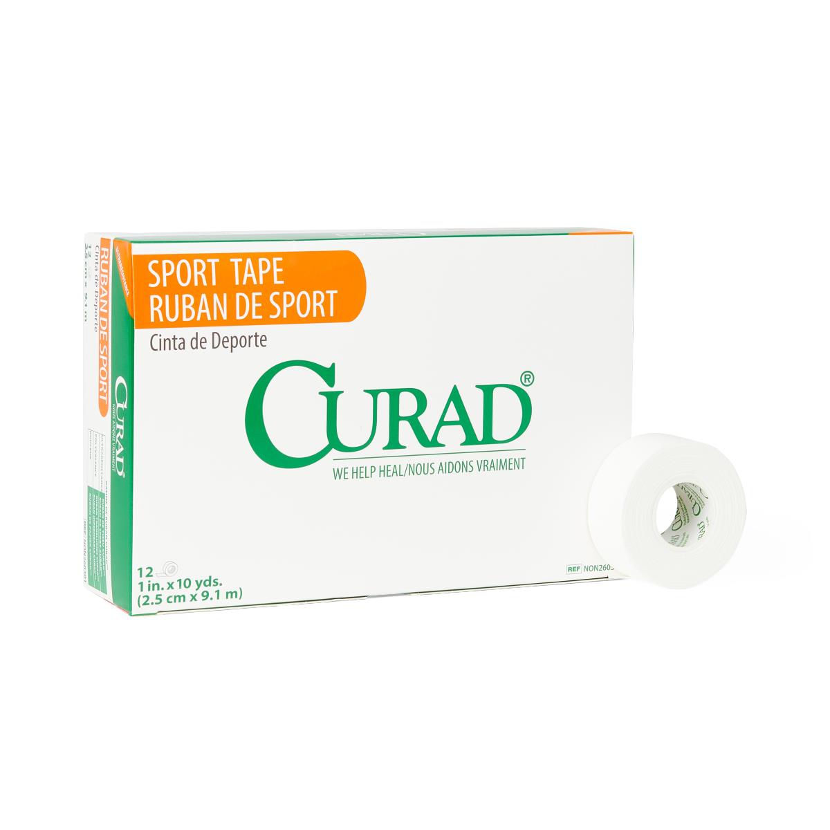 CURAD Ortho-Porous Sports Adhesive Tape 1" x 10 Yards Each