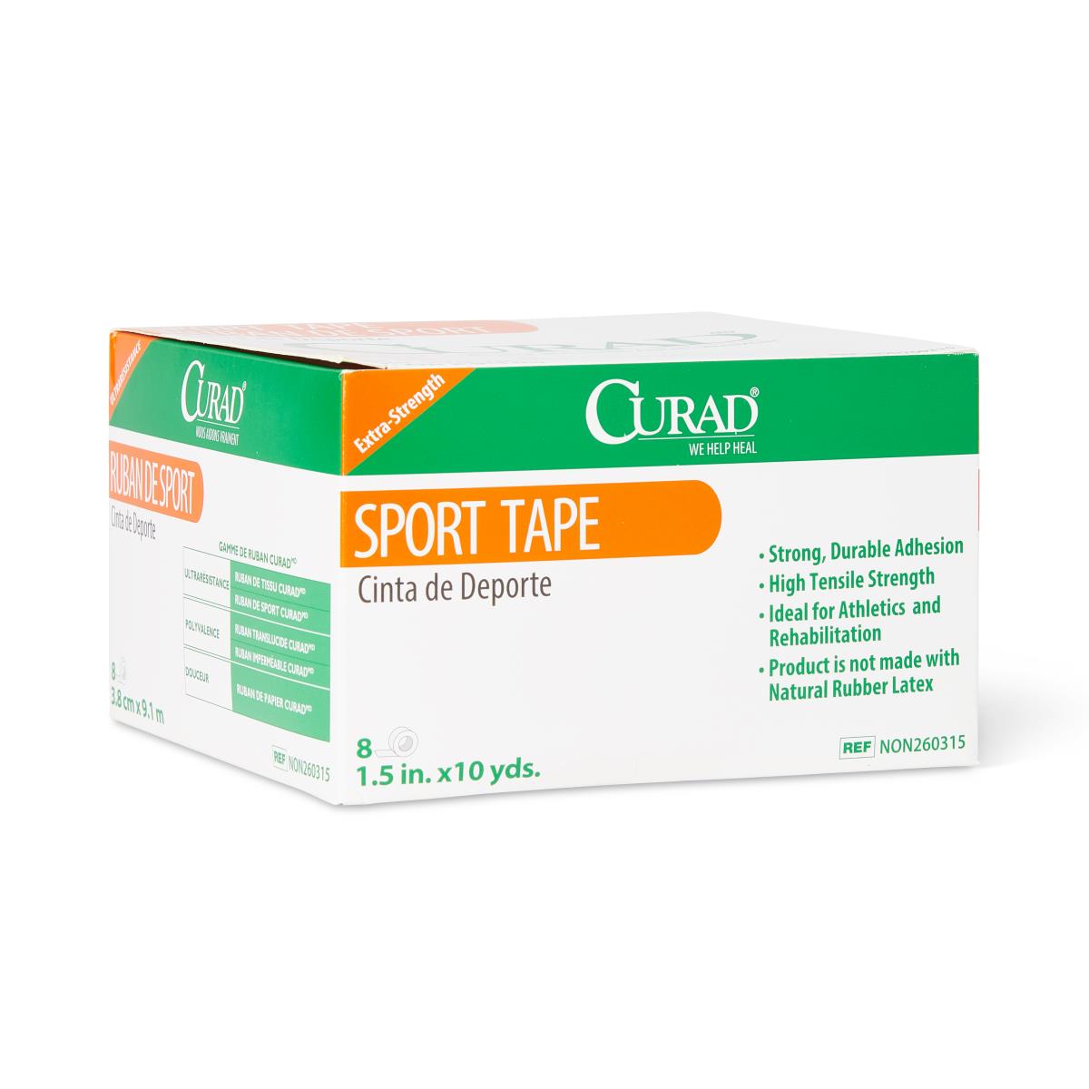 CURAD Ortho-Porous Sports Adhesive Tape 1" x 10 Yards Each