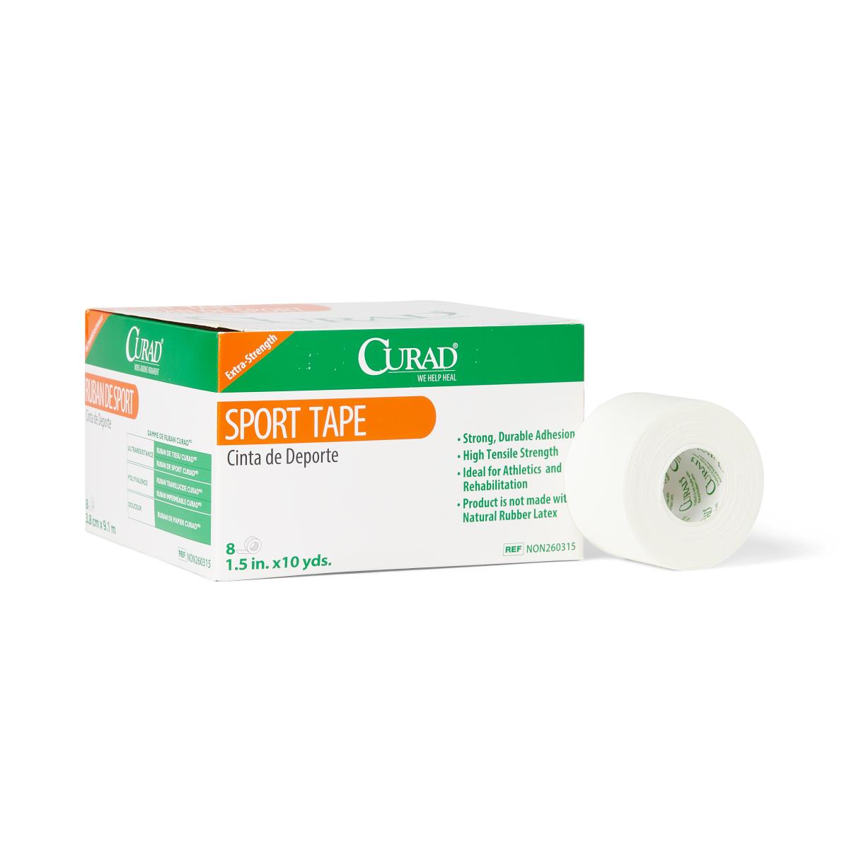 CURAD Ortho-Porous Sports Adhesive Tape 1" x 10 Yards Each