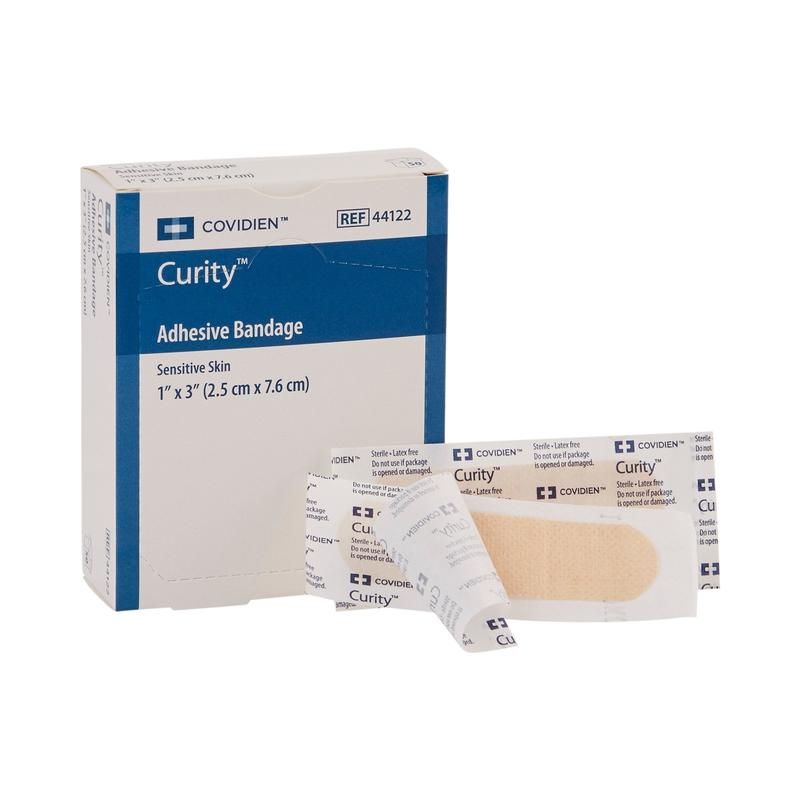 Curity™ Sensitive Skin Adhesive Strip Tan 1" x 3" Case of 50