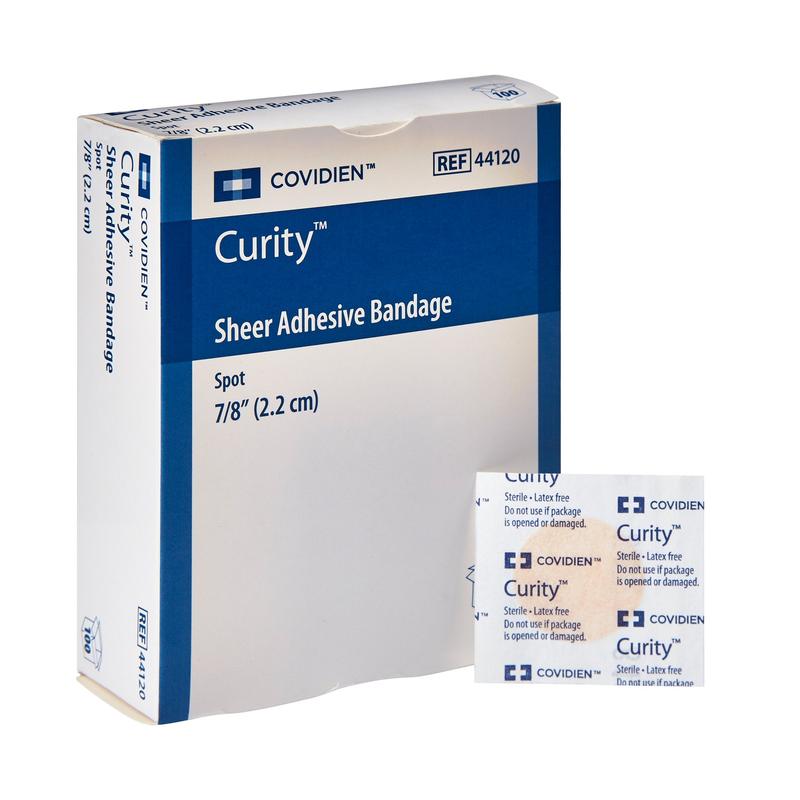 Curity™ Sheer Adhesive Spot Bandage Sheer 7/8" Box of 100