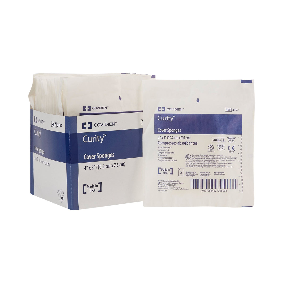 Curity™ Sterile Nonwoven Sponge 3" x 4" 1 Each