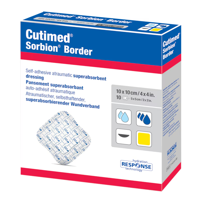 Cutimed Sorbion Border Super Absorbent Dressing Box of 10