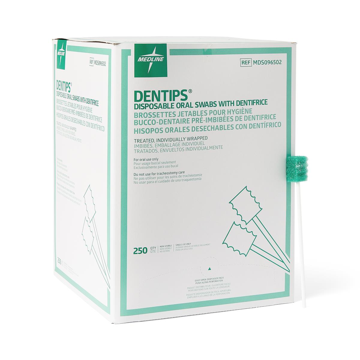 DenTips Oral Swabsticks Treated Pack of 10