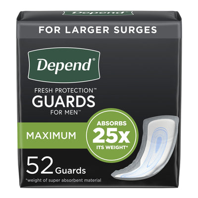Depend® Guards for Men 12 Inch Length Bag of 52