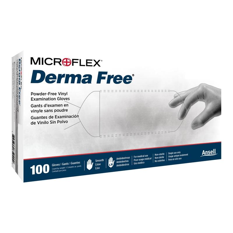 Derma Free™ Vinyl Exam Glove M Box of 100