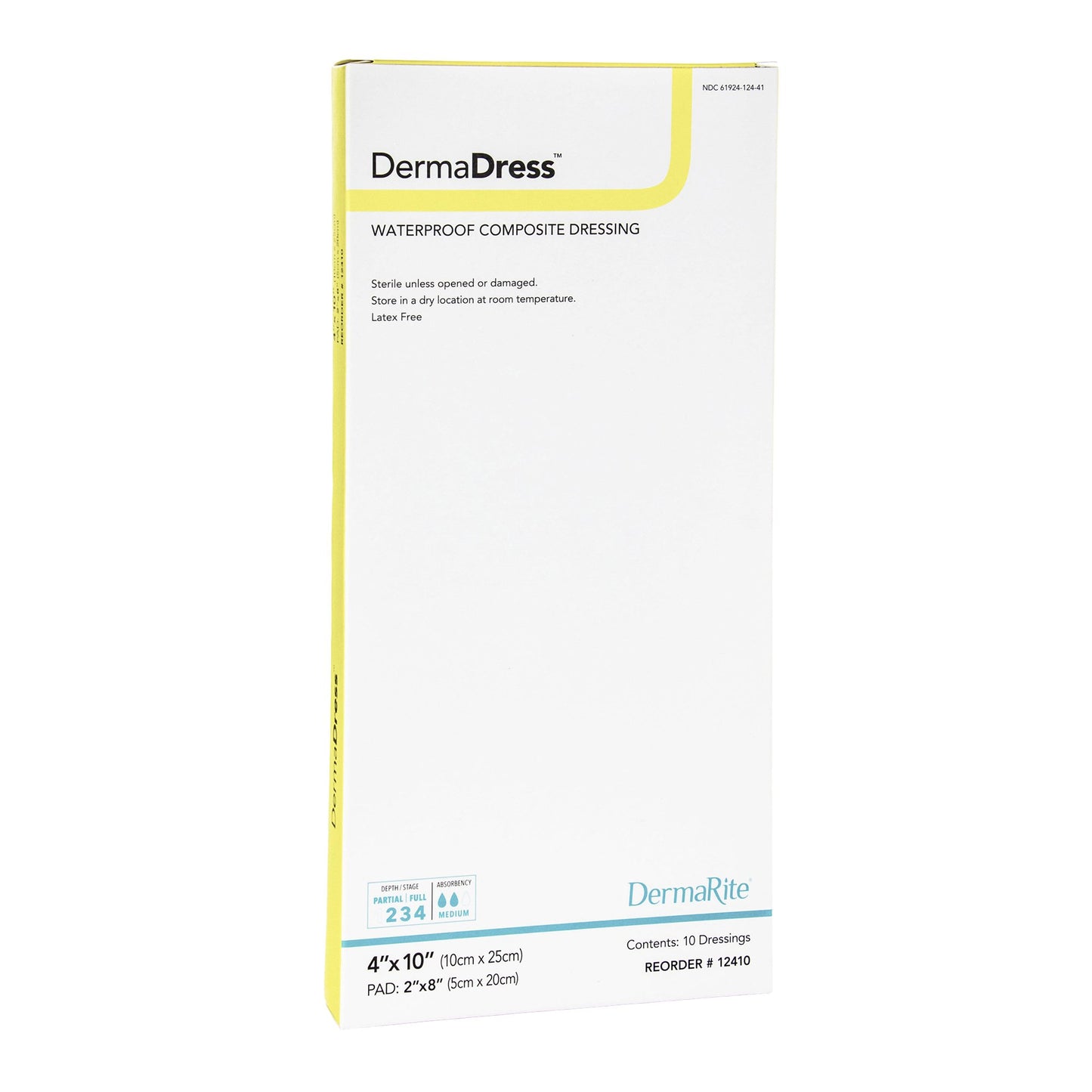 DermaDress® Waterproof Composite Dressing 6" x 6" 1 Each