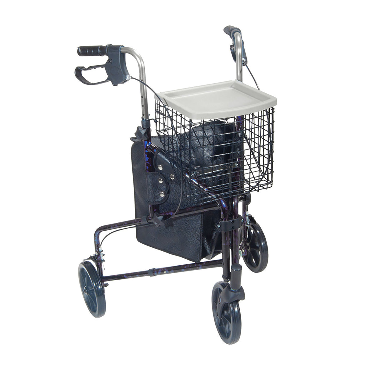 Drive Medical™ Deluxe 3 Wheel Rollator Flame Red