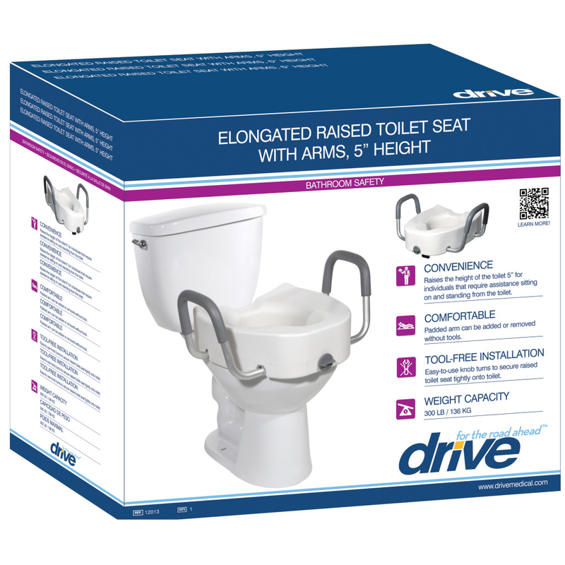 Drive Medical™ Premium Elongated Toilet Seat with Lock