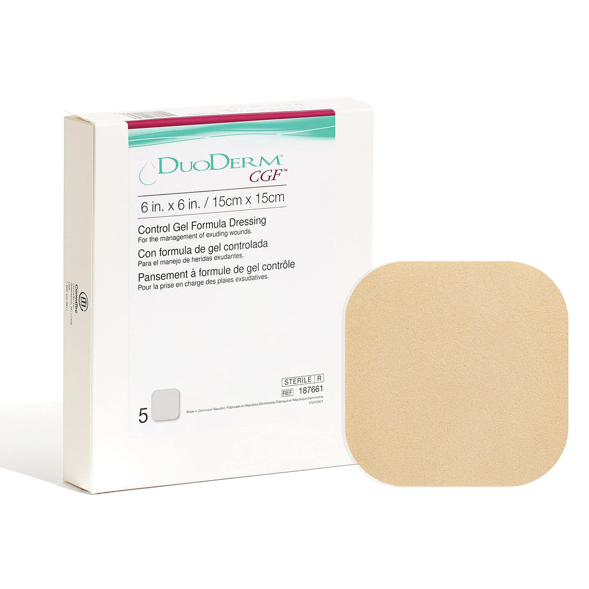 DuoDerm® CGF® Hydrocolloid Dressing 4" x 4" 1 Each