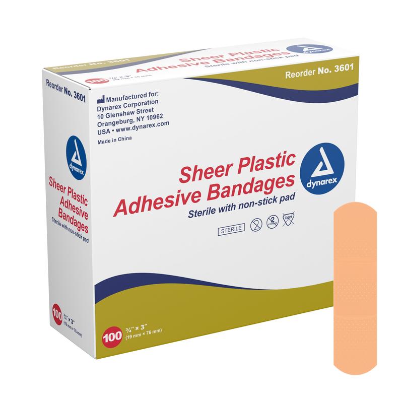 Dynarex® Adhesive Strip Tan 2" x 4-1/2" Case of 50