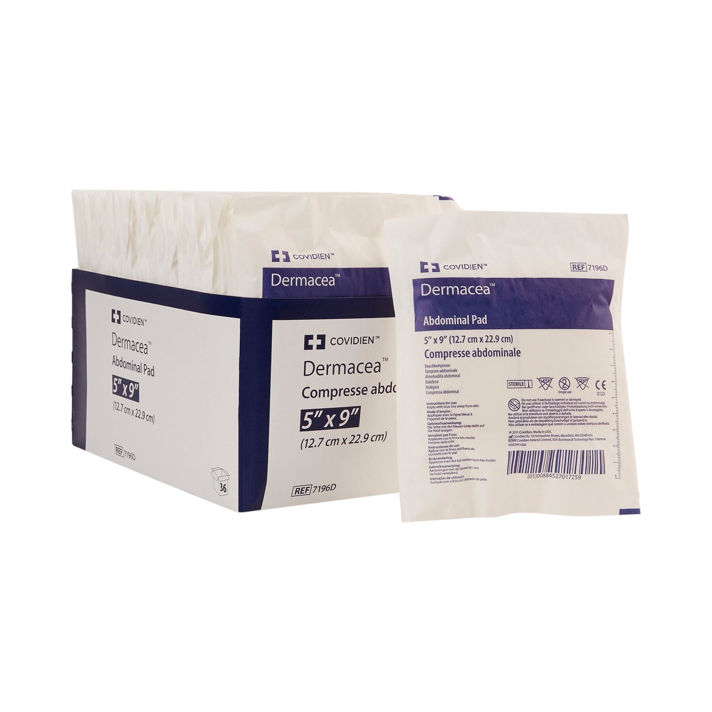 Dynarex® Sterile Abdominal Pad 5" x 9" Nonwoven Cellulose Box of 20