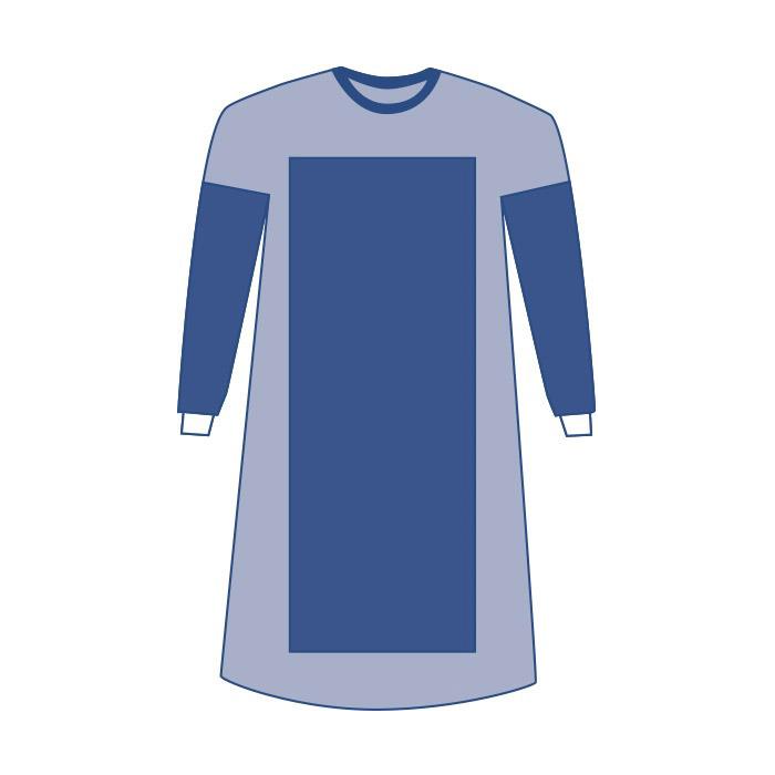 Aurora™ Sterile Poly-Reinforced Surgical Gowns with Set-In Sleeves L Case of 30