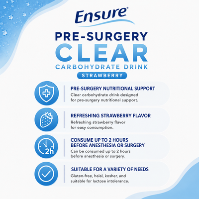 Ensure® Pre-Surgery Clear Carbohydrate Drink Strawberry Flavor