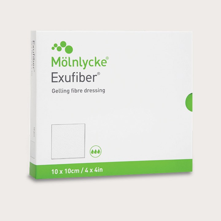 Exufiber® Gelling Fiber Dressing 4" x 4-4/5" 1 Each
