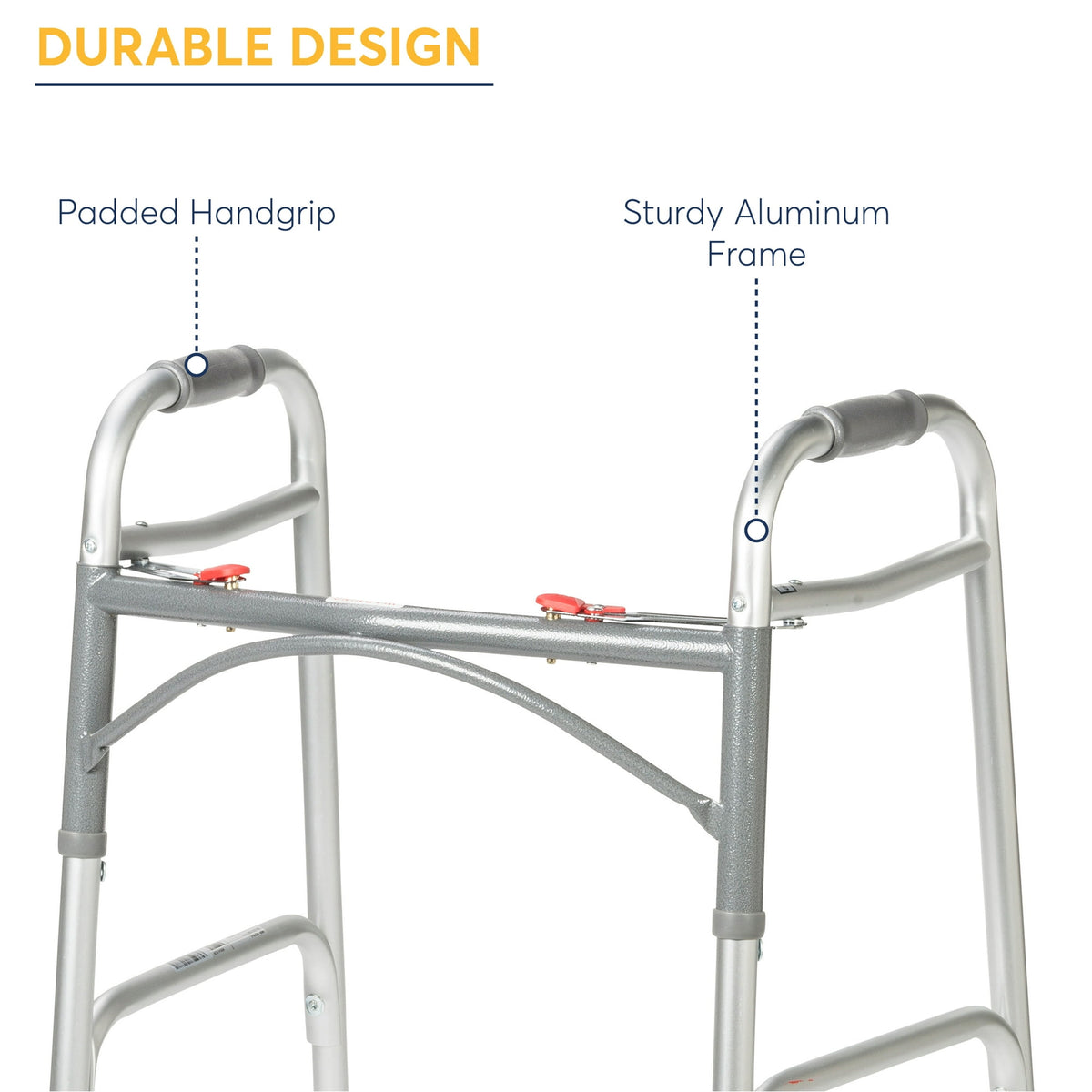 Drive Medical™ Deluxe Aluminum Dual Release Folding Walker