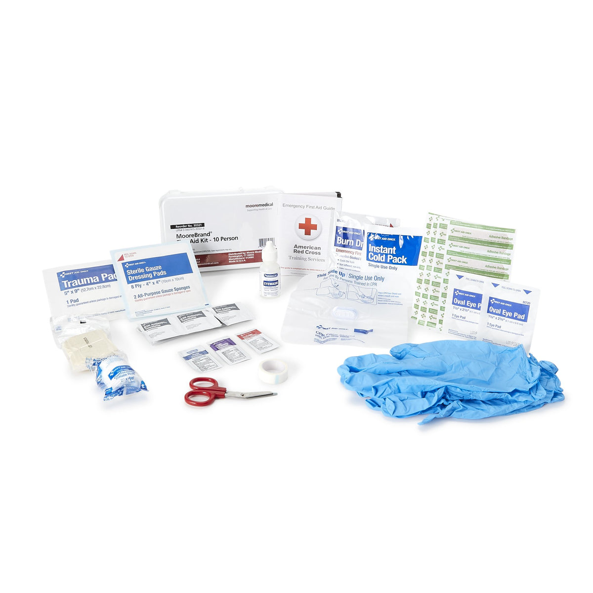 First Aid Kit McKesson 10 Person Plastic Case Each