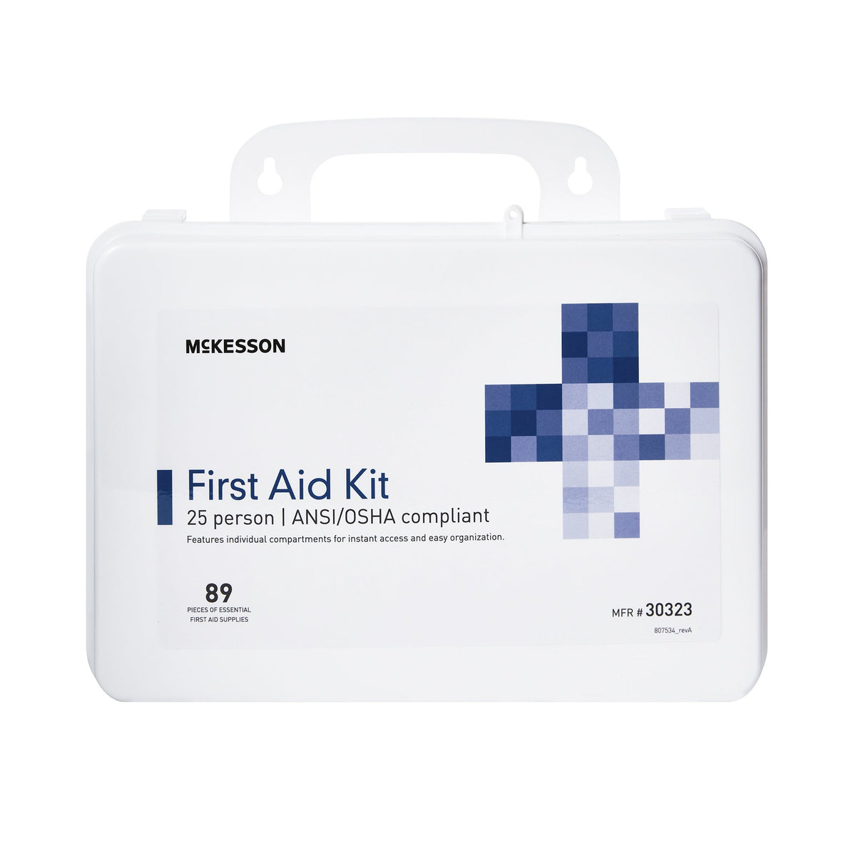 First Aid Kit McKesson 25 Person Plastic Case Each