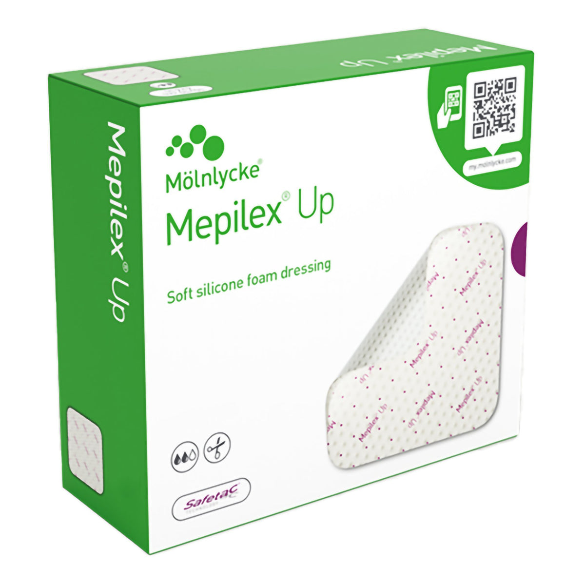 Foam Dressing Mepilex® Up 4 x 4 Inch Each
