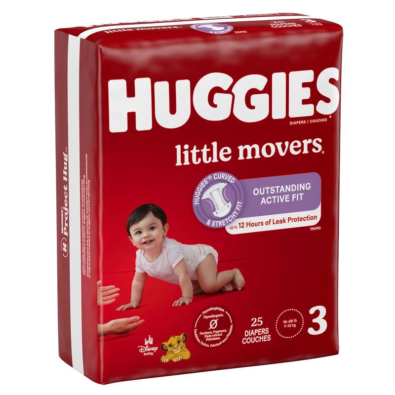 Huggies® Little Movers Baby Diapers 16 to 28 lbs. Pack of 25