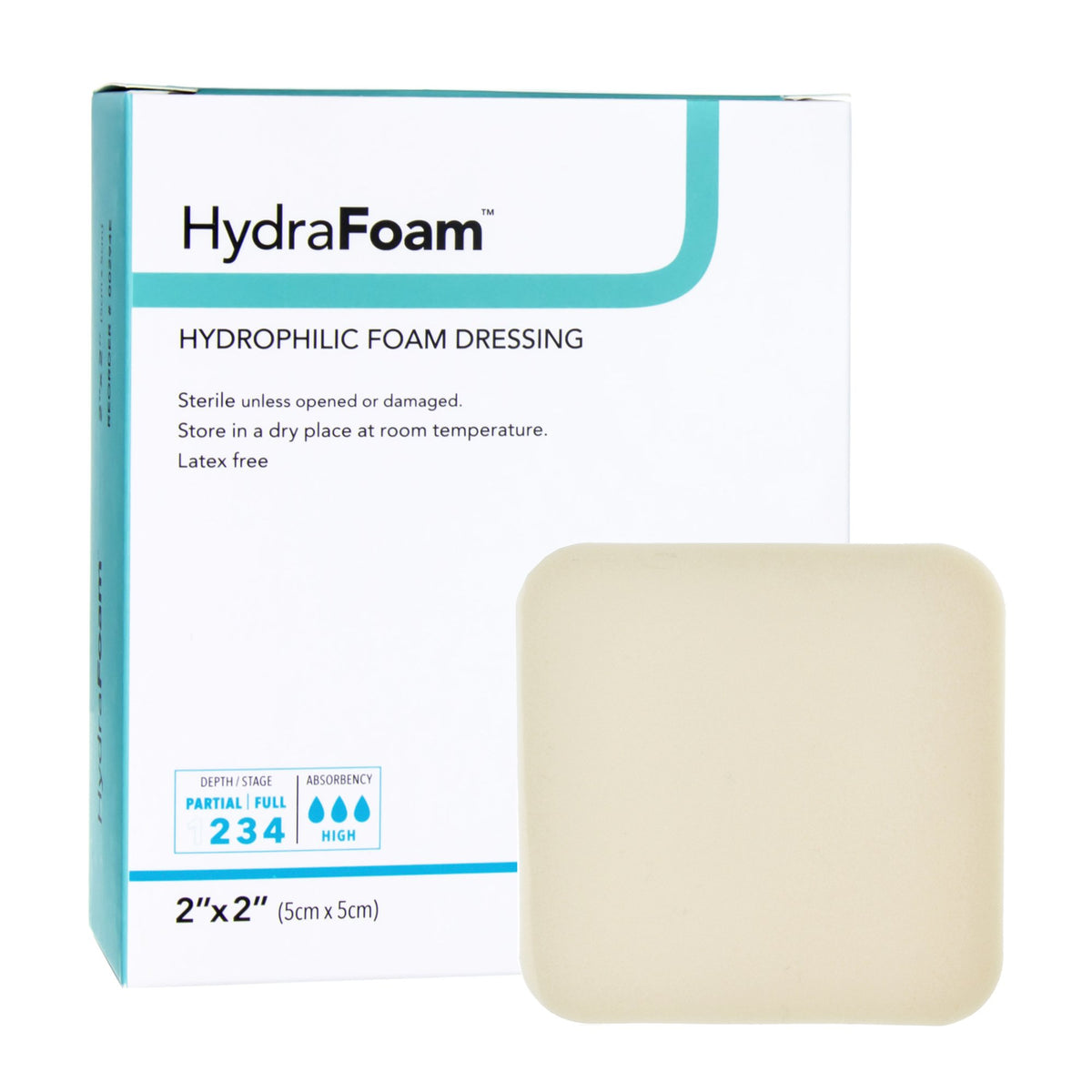 HydraFoam™ Nonadhesive Foam Dressing 4" x 4-1/4" 1 Each