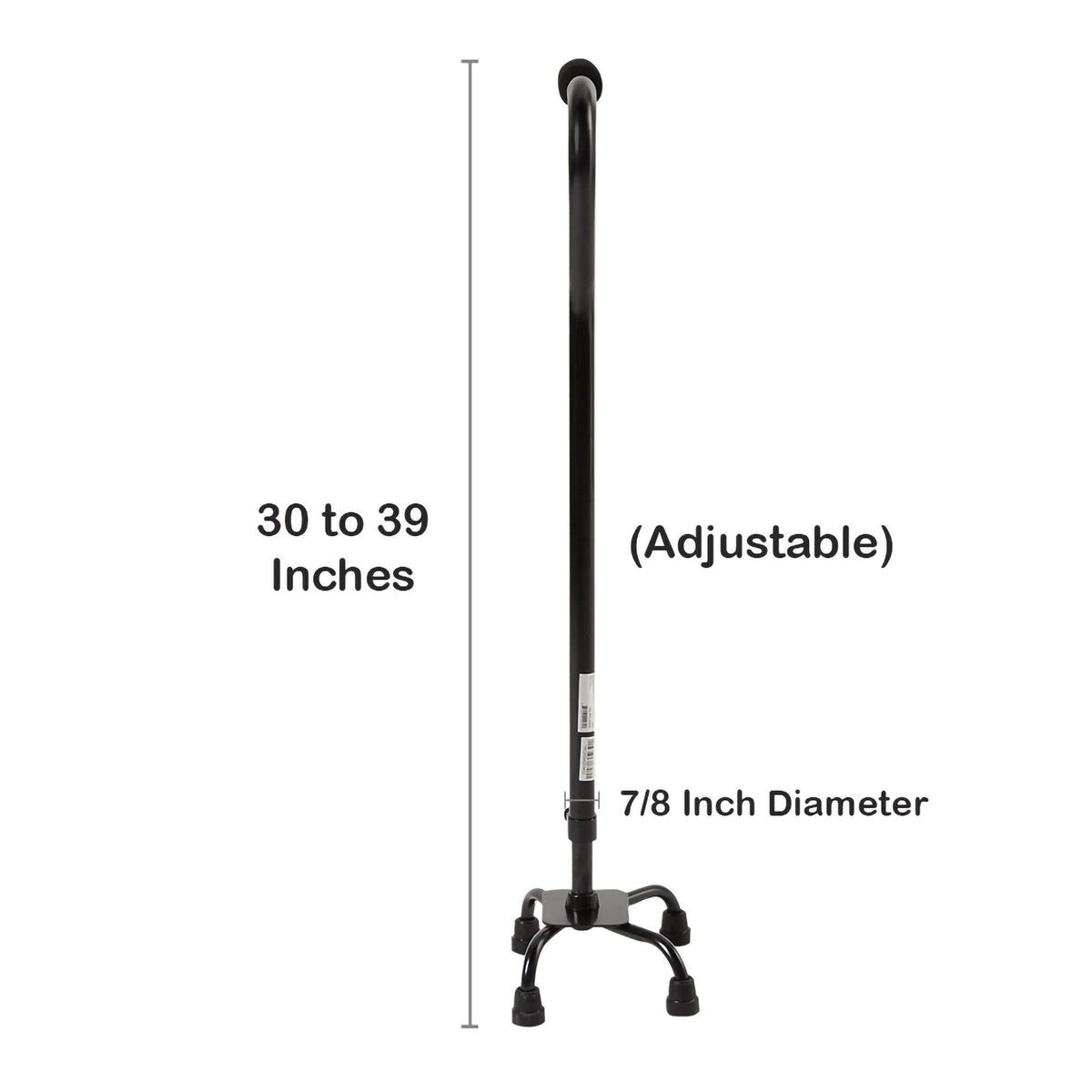 McKesson Adjustable Steel Offset Quad Cane
