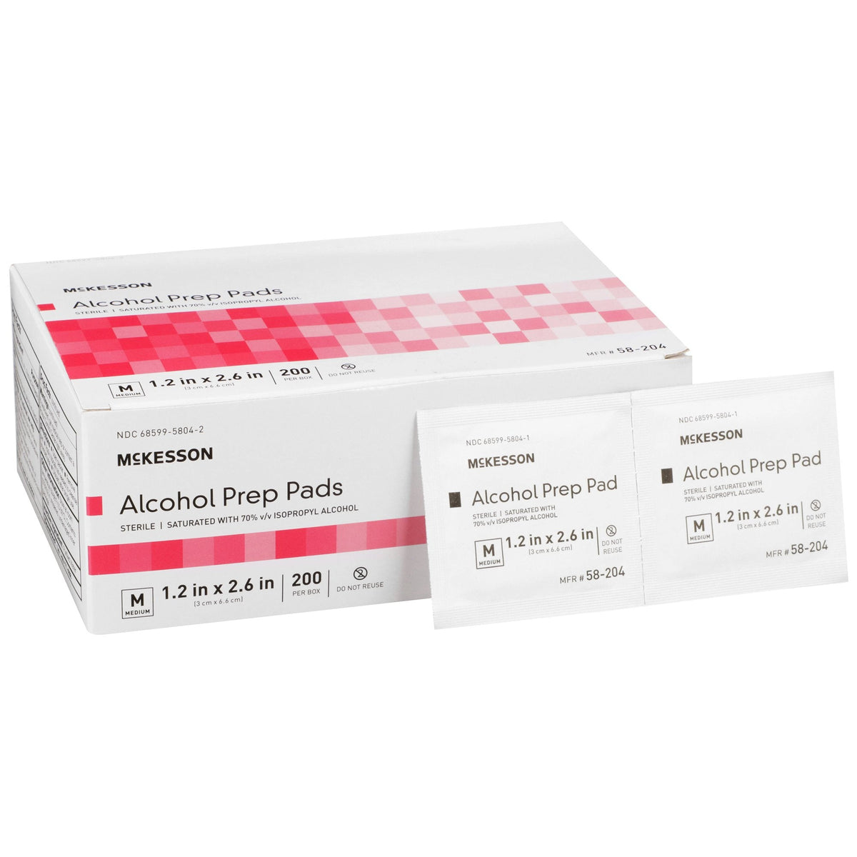 McKesson Alcohol Prep Pads, Sterile M Case of 4000