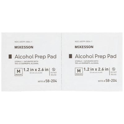 McKesson Alcohol Prep Pads, Sterile M Case of 4000